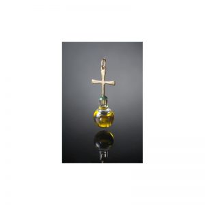 Colgante plano con aceite de oliva, oro laminado 24k-113