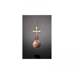 Colgante con tierra, oro laminado 24k-115