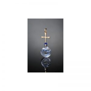 Colgante con agua del río Jordán, oro laminado 24k-116