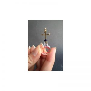 Colgante con agua del río Jordán, oro laminado 24k-117