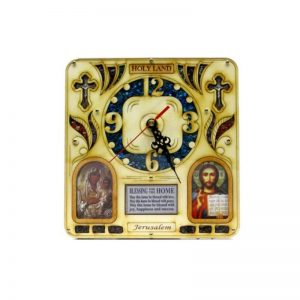 Reloj GRANDE con imagenes y piedras semi preciosas, bendición de la casa o negocio.-125