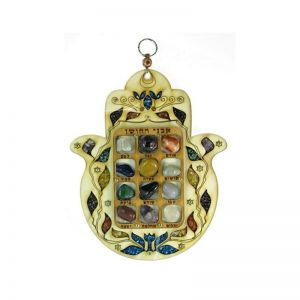Pectoral del Juicio - Hamsa con Piedras (Mano)-129