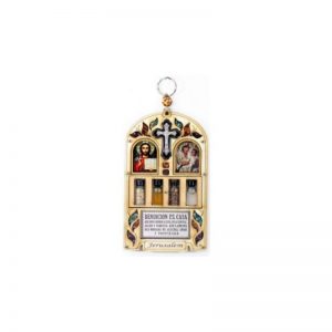 Colgante con Virgen María y Jesús, agua, tierra, incienso y aceite-140