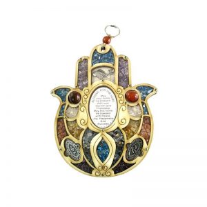 Hamsa mediano con piedras y bendición de la casa o negocio-143
