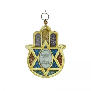 Hamsa Estrella de David con piedras y bendición de la casa o negocio-145