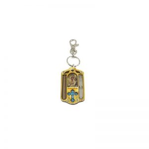 Llavero con Virgen María y Jesús, tierra y agua.-156
