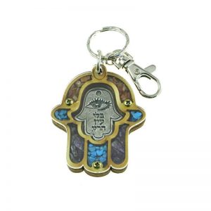Llavero de Hamsa con piedras-164