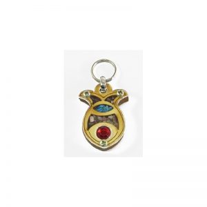 Llavero de Hamsa cruz y piedras-174