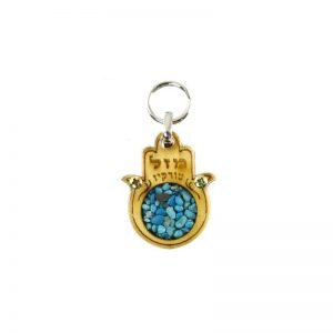 Llavero de hamsa con piedra de la Suerte-175
