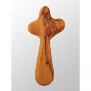 Cruz con diseño confortable, hecho a mano de madera de olivo-232