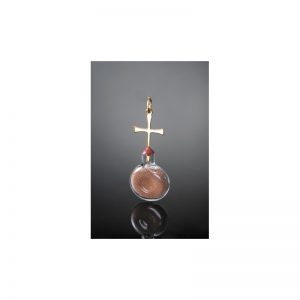 Empaque de lujo con colgante base plana con tierra, oro laminado 24k-26
