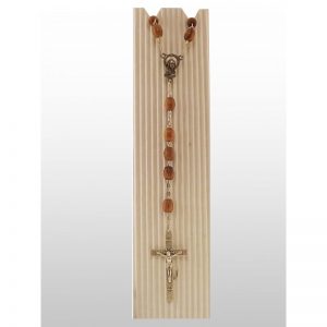 Rosario de madera de olivo (perlas ovaladas)-398