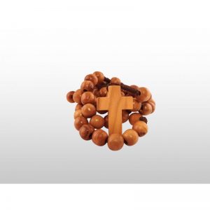 Rosario de madera de olivo (perlas redondas)-399