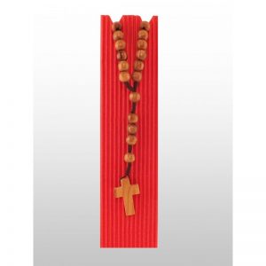 Rosario de madera de olivo (perlas redondas)-400