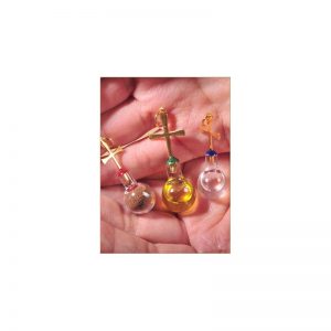 Empaque de lujo con trío de colgantes con agua, aceite y tierra, oro laminado 24k-85