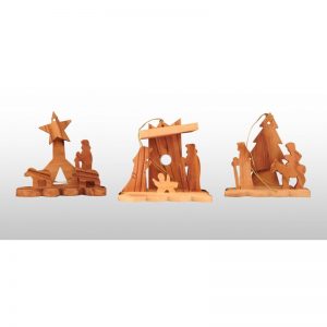 Conjunto de Pasito Navideño (3 unidades) - Madera de Olivo en Caja-259