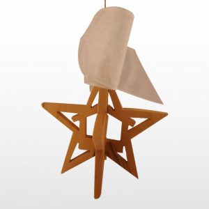 Adorno Colgante Navideño - 3D - Hecho a mano de madera de olivo-260