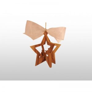 Adorno Colgante Navideño - 3D - Hecho a mano de madera de olivo-262