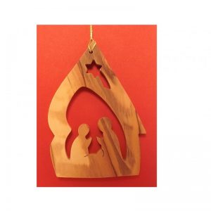 Adorno Colgante Navideño - Hecho a mano con madera de olivo-267