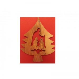 Adorno Colgante Navideño - Hecho a mano con madera de olivo-270