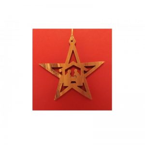 Adorno Colgante Navideño - Hecho a mano con madera de olivo-273