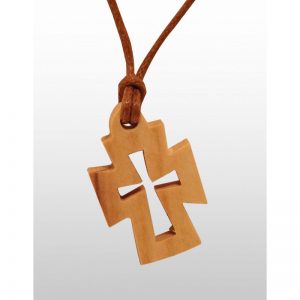 Colgante Cruz Varios Diseños - Hecho de madera de olivo - Pequeño-310