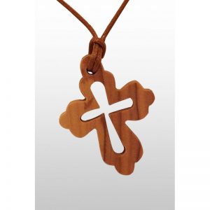 Colgante Cruz Varios Diseños - Hecho de madera de olivo - Pequeño-311