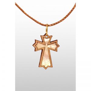 Colgante Cruz Varios Diseños - Hecho de madera de olivo - Pequeño-312