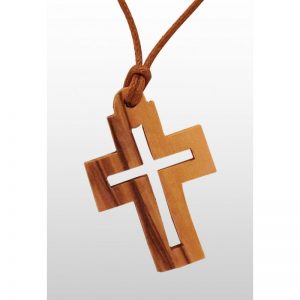 Colgante Cruz Varios Diseños - Hecho de madera de olivo - Pequeño-315