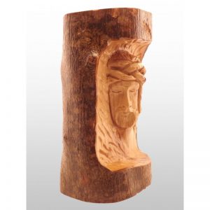 Escultura Jesús en Arbol, hecho de madera de olivo-337