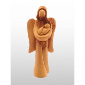 Angel hecho a mano de madera de olivo-417