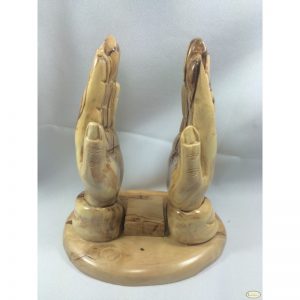 Manos porta Biblias, hecho de madera de olivo