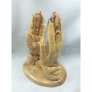 Manos porta Biblias, hecho de madera de olivo