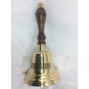 Campana de Latón con Madera 12"